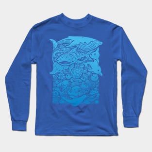 Aquatic Blues 2 Long Sleeve T-Shirt